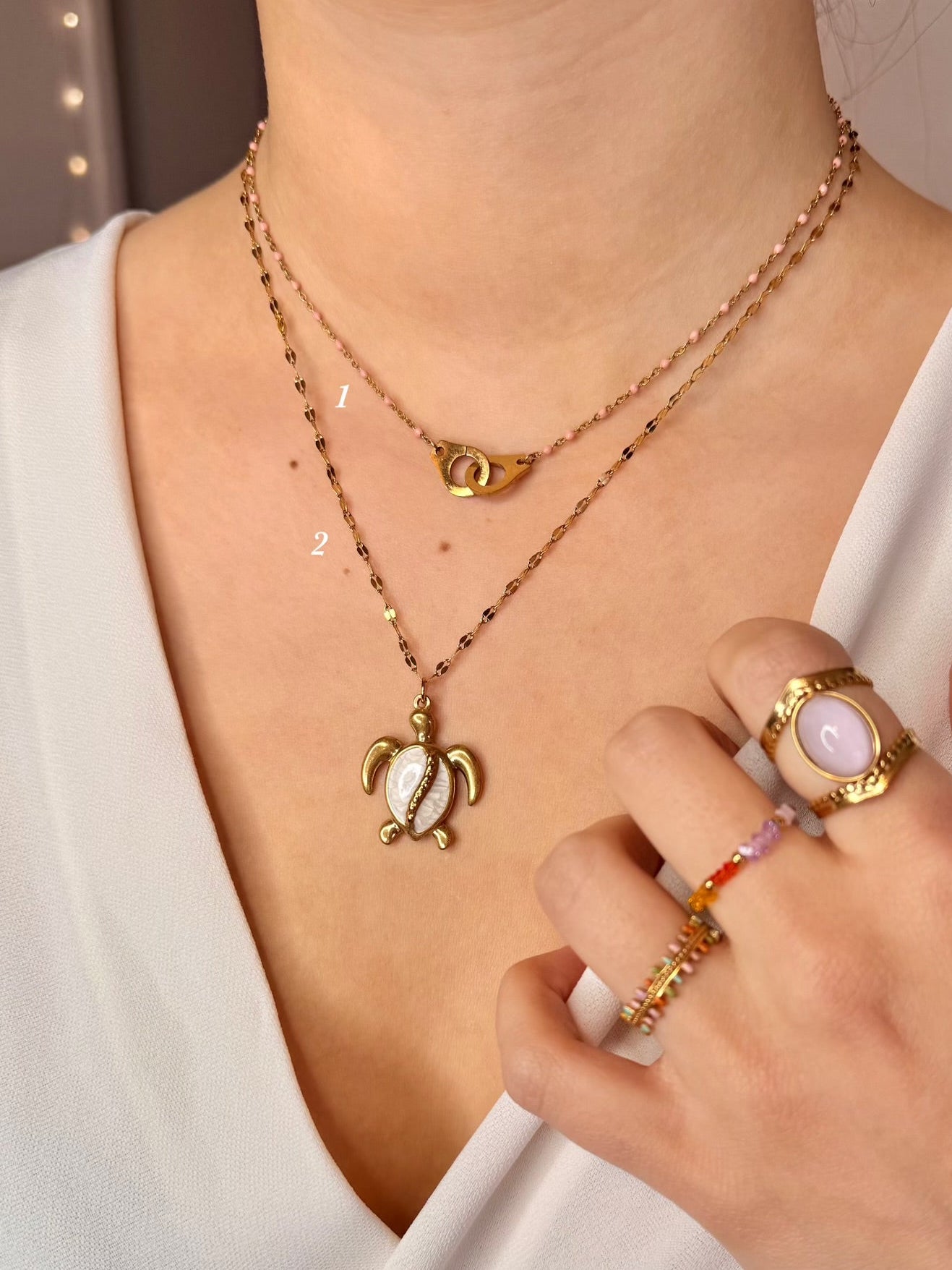 Colliers : Ambre & Jeanne