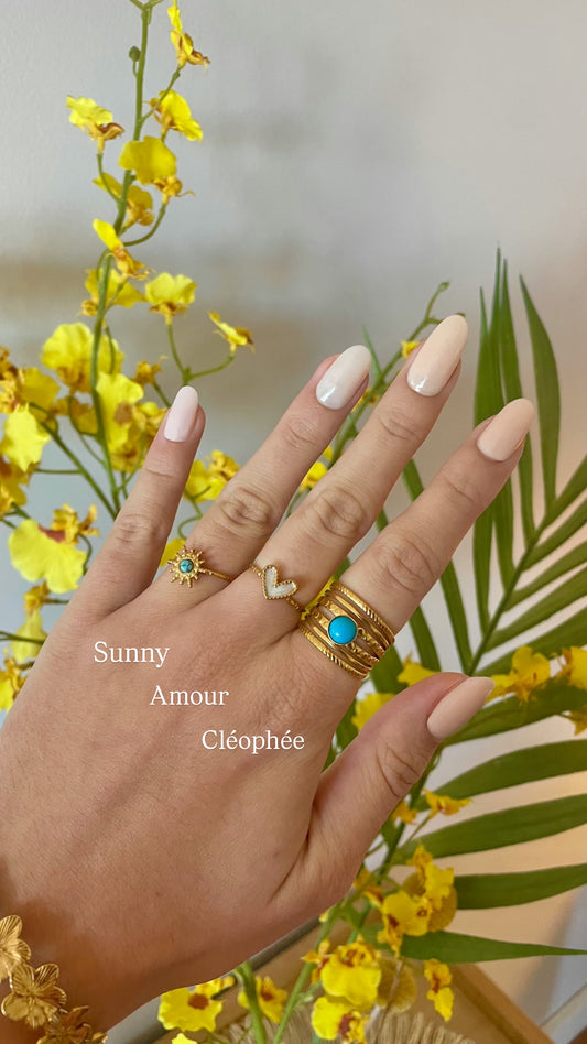 Bagues : Sunny - Amour - Cléophée